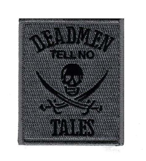 Dead Men Tell No Tales Jolly Roger Patch Embroidered Hook Miltacusa