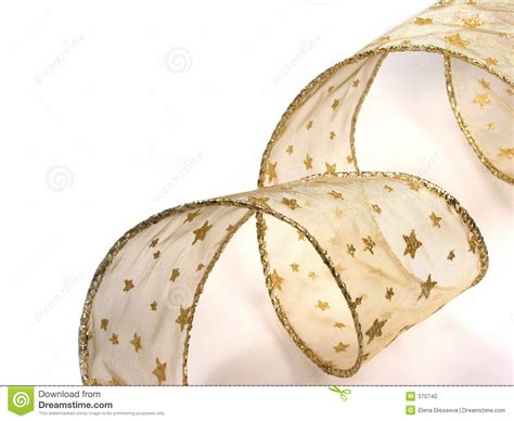 Free for commercial use no attribution required high quality images. Gold Christmas Ribbon On White Stock Photo - Image: 370740