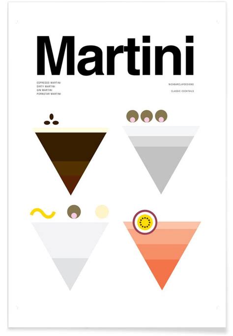 Martini Cocktails Poster Juniqe