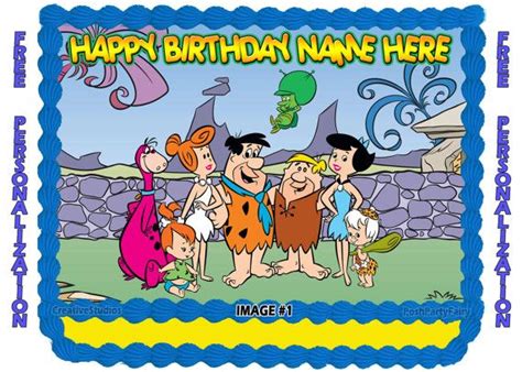 Personalized The Flintstones Edible Image Cake Topper 14 Sheet 12