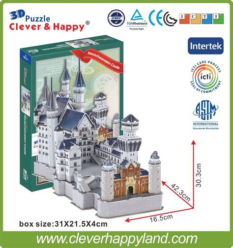 New Cleverandhappy Land 3d Puzzle Model Neuschwanstein Castle Adult