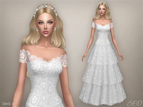 Sims 4 Ccs The Best Weddingdress By Beo Creations