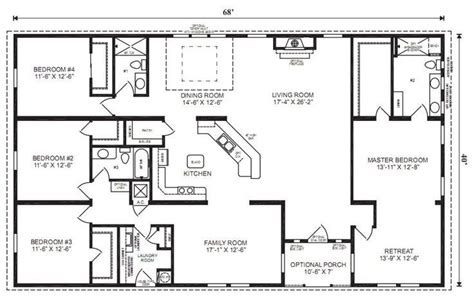Awesome 4 Bedroom 2 Bath House Plans New Home Plans Design