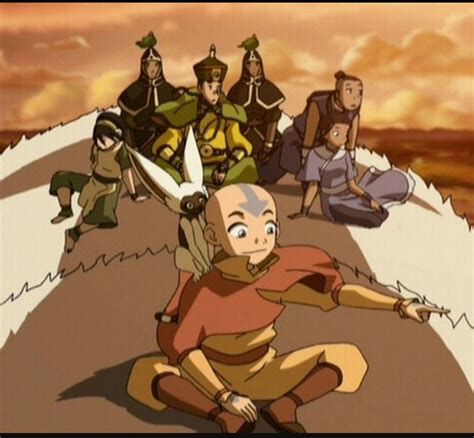 Avatar Aang Katara Kuei Momo Sokka Toph Beifong And 2 Royal