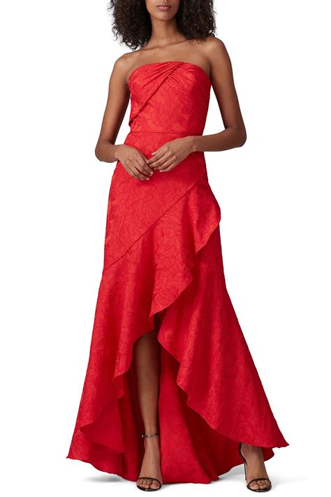 Red Strapless Gown By Ml Monique Lhuillier For 105 Rent The Runway