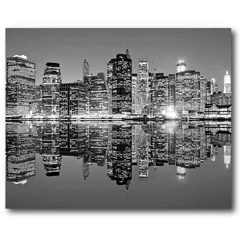Web Bw155 Bw City Scape Canvas 16x20 Black And White Cityscape