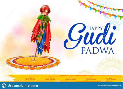 Gudi Padwa Lunar New Year Celebration In Maharashtra Of India Stock Vector Illustration Of
