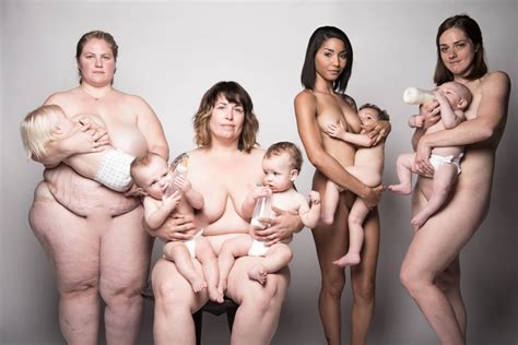 Naked Breastfeeding Mom
