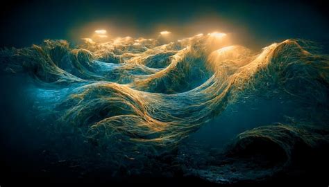 Premium Photo Spectacular Abstract Of Rough Ocean Waves Digital Art