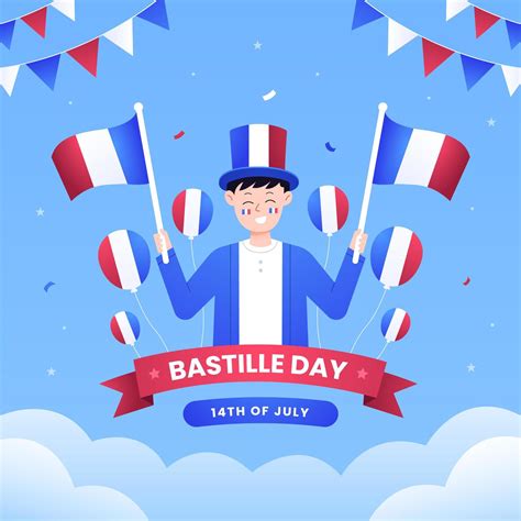 Bastille Day French National Event Commemoration 2375350 Vector Art At