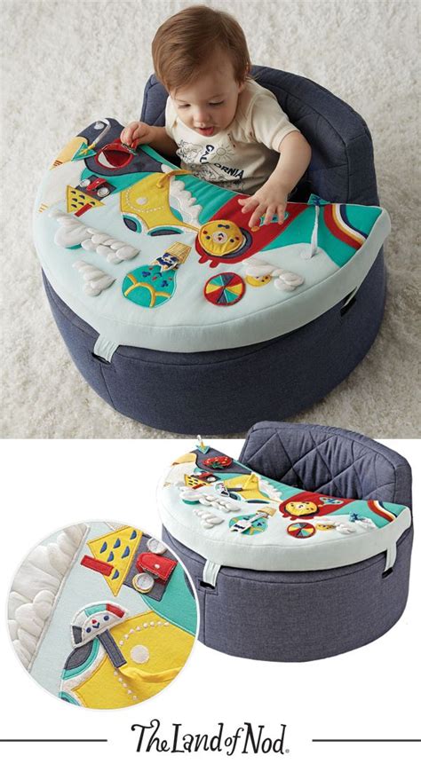 Crate & barrel busy baby activity chair. The colorful characters on this baby activity chair are ...