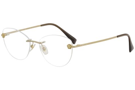Versace Eyeglasses Ve1248b Ve 1248 B 1410 Matte Gold Rimless Optical Frame 52mm Ebay