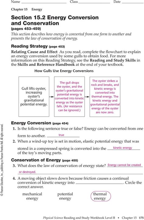 Energy Conversion And Conservation Worksheet Answers 5 2 — Db