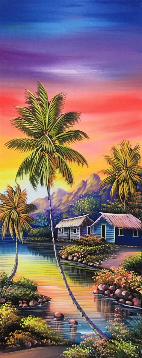 Beach Painting On Canvas Oil Painting Beach Landscape