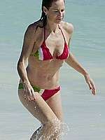 Minnie Driver Sexy In Bikini Candids In Carribean Beach