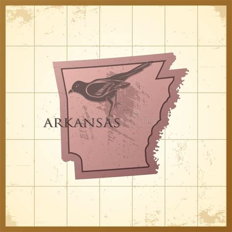 Map Of Arkansas State Vector Illustration Decorative Design Stock