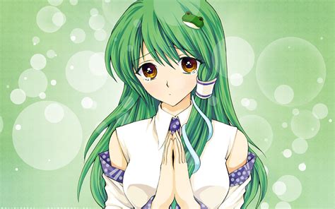 Sanae Kochiya Green Haired Anime Girl Wallpapers And Images
