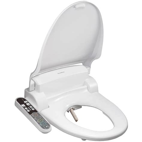 Smartbidet Electric Bidet Seat With Control Panel For Round Toilets