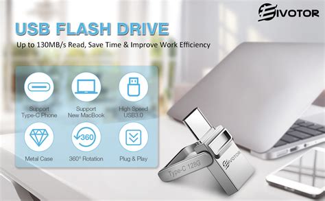 Usb C Flash Drive Eivotor Memory Stick 128gb Otg Usb 30