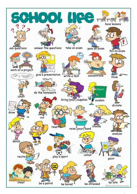 School Life Picture Dictionary2 Worksheet Free Esl