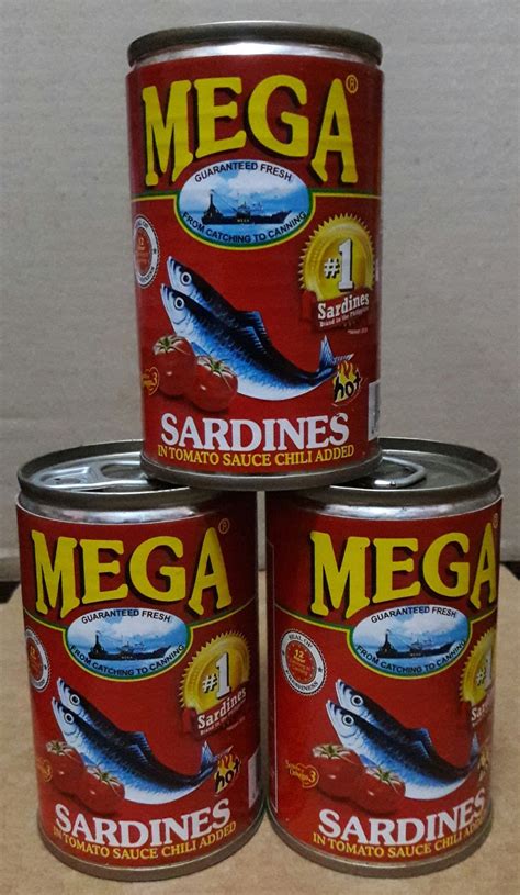 Mega Sardines In Tomato Sauce Chili Added 155g X 3pcs Lazada Ph