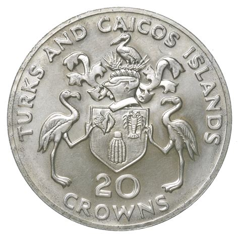Silver Huge Turks And Caicos Islands Crowns Winston