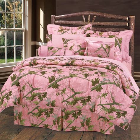Pink Camo Comforter Set Queen