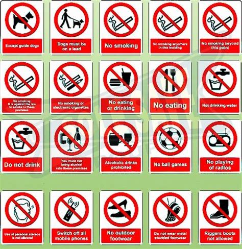 No Entry Prohibition Information Safety Signs In 2020 Safety Message Images