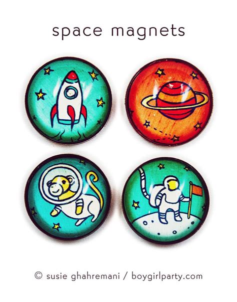 Outer Space Magnets By Susie Ghahremani Boygirlparty Com Glass