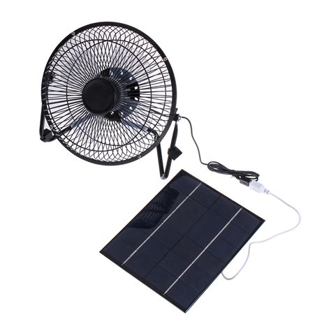 6v 6w 8 Inch Ultra Quiet Usb Mini Solar Panel Fan For Outdoor Camping