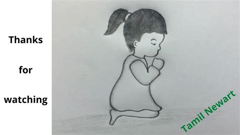 How To Draw A Little Girl Praying To God Easy Drawing Tamilnewart