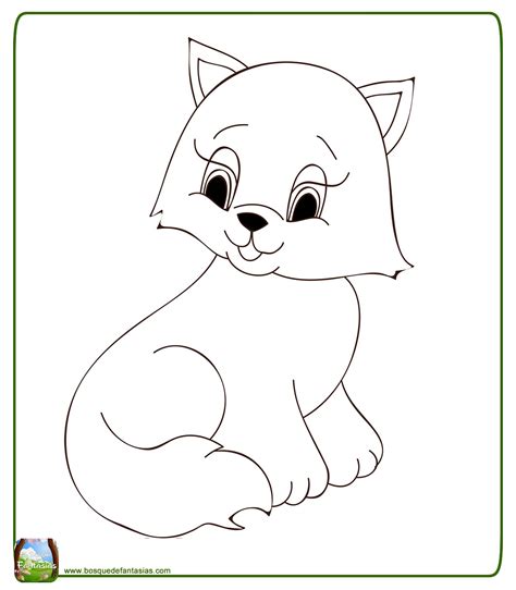 Dibujo Para Colorear De Un Gato Dibujos De Gatos Para Imprimir Y My