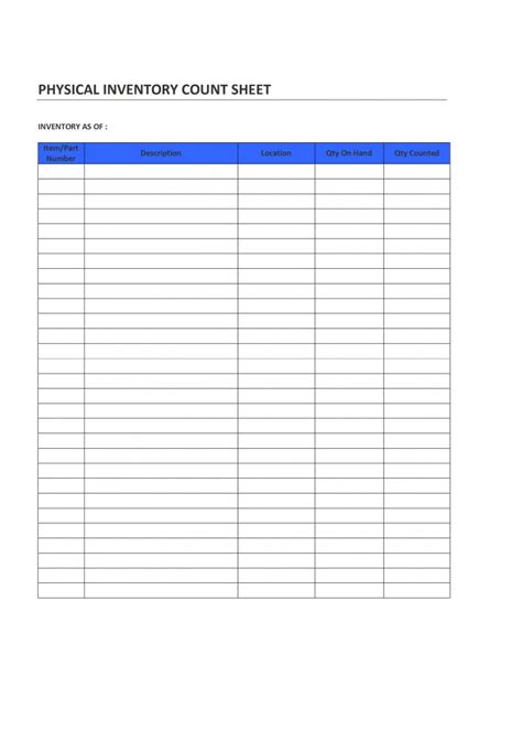 Physical Inventory Worksheet Quickbooks