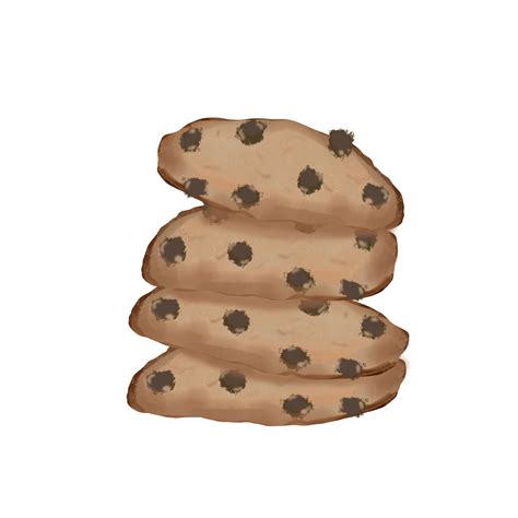 Chocolate Chips Cookies Spring Picnic Collection Hand Drawn Drawing Illustration 25143026 Png