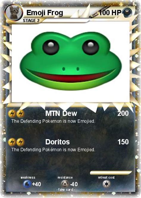 Pokémon Emoji Frog Mtn Dew My Pokemon Card