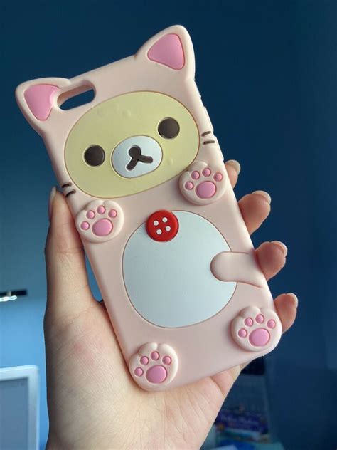 cute rilakkuma cat soft silicone phone case for iphone 6 6s unbranded in 2020 kawaii phone