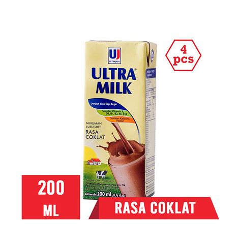 Jual Ultra Milk Coklat Susu Uht 200 Ml 4 Pcs Di Seller Alfamart Click And Collect Alfacart