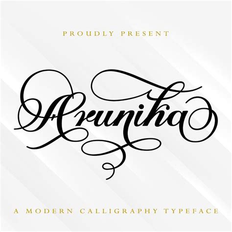 Arunika Handwritten Calligraphy Font Elegant Calligraphy Fonts