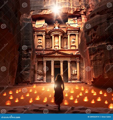 Captivating Petra: a Glimpse into Ancient Wonders Stock Photo - Image
