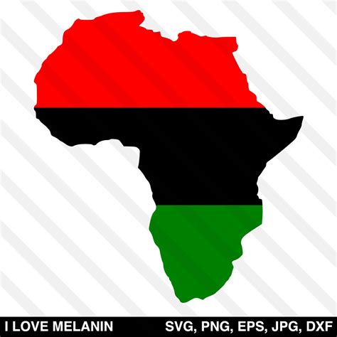Africa Continent Map Svg I Love Melanin