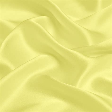 Pure Color Silk Light Yellow Fabric Stretch Silk Satin Etsy