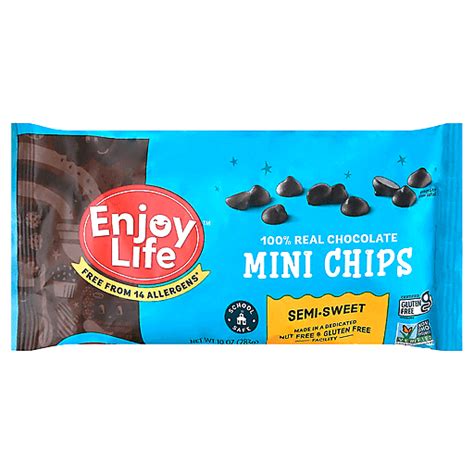 Enjoy Life Chocolate Chips Semi Sweet Mini 10 Oz Baking Chips Nuts