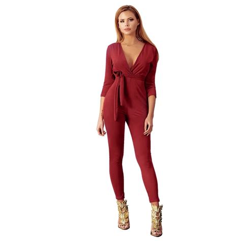 Women Jumpers And Rompers One Piece Ladies Jumpsuit Womens Sexy Rompers Back Long Pants Body