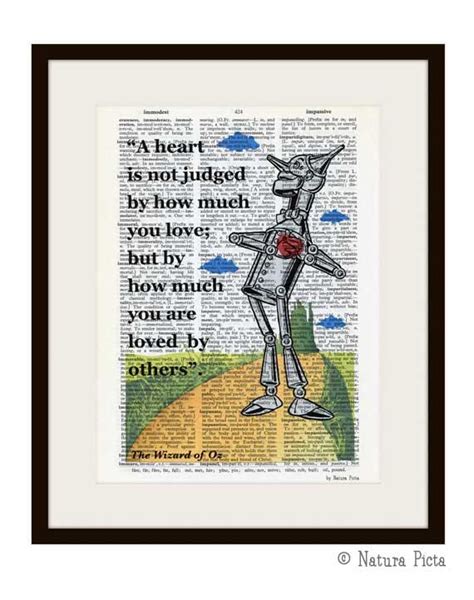 Tin man practical heart heart poster tin man wizard of oz quotes. A heart is not judged Wizard of Oz quote dictionary print-Tin Man art print-Oz print-Oz on book ...