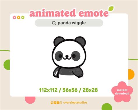Animated Panda Bear Wiggle Emote For Twitch And Discord Panda Emote