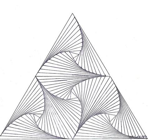 Spirograph Triangle Geometry Art Geometric Art Geometric Design Art