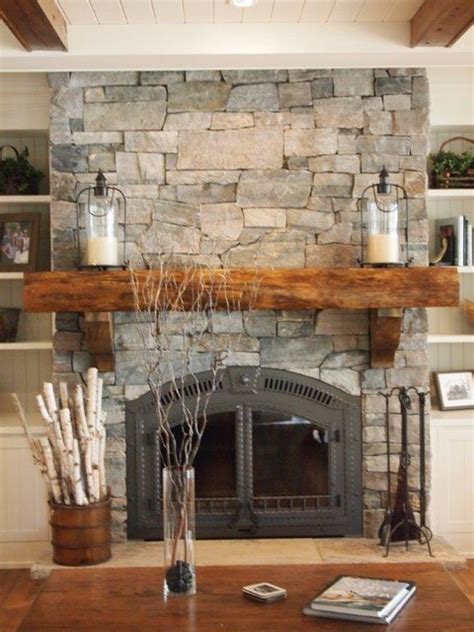 Natural stone fireplace gallery w/ interior design living room & outdoor fireplace patio landscaping cut stone, stacked stone. Natural Stone Fireplace - Farmhouse - Family Room ...
