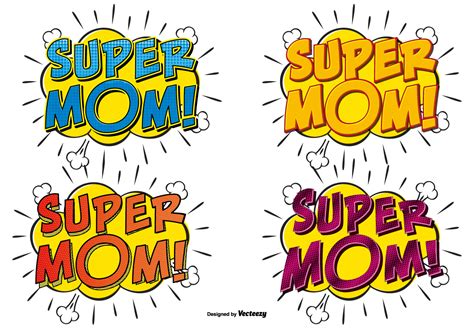 super mom comic text illustrationen 120448 vektor kunst bei vecteezy