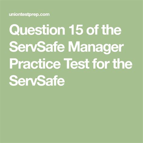 This food service manager practice test has questions and answers related to standards compliance in the food service industry. Pin on Servsafe