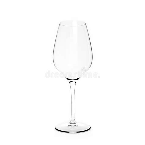 Empty Tall Clear Wine Glassisolated On White Background Stock